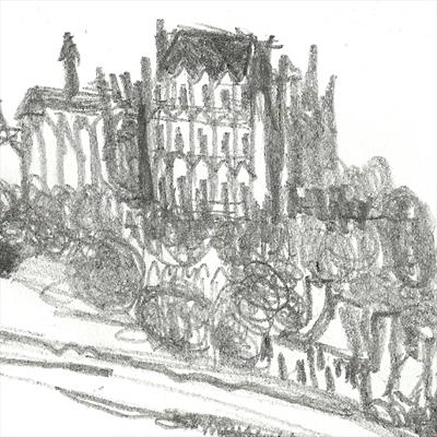 Lancing College detail 2 0f 3 by Donna Southern Art, Drawing, Graphite on paper