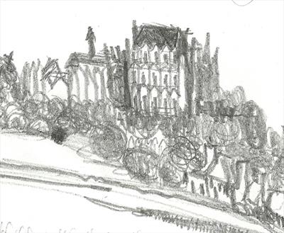 Lancing College detail 3 0f 3 by Donna Southern Art, Drawing, Graphite on paper