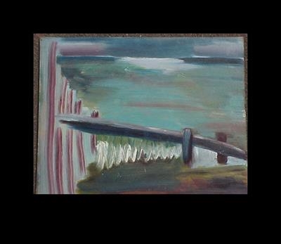 The Beach, at Worthing by donnasouthernart, Artist Print, Oils